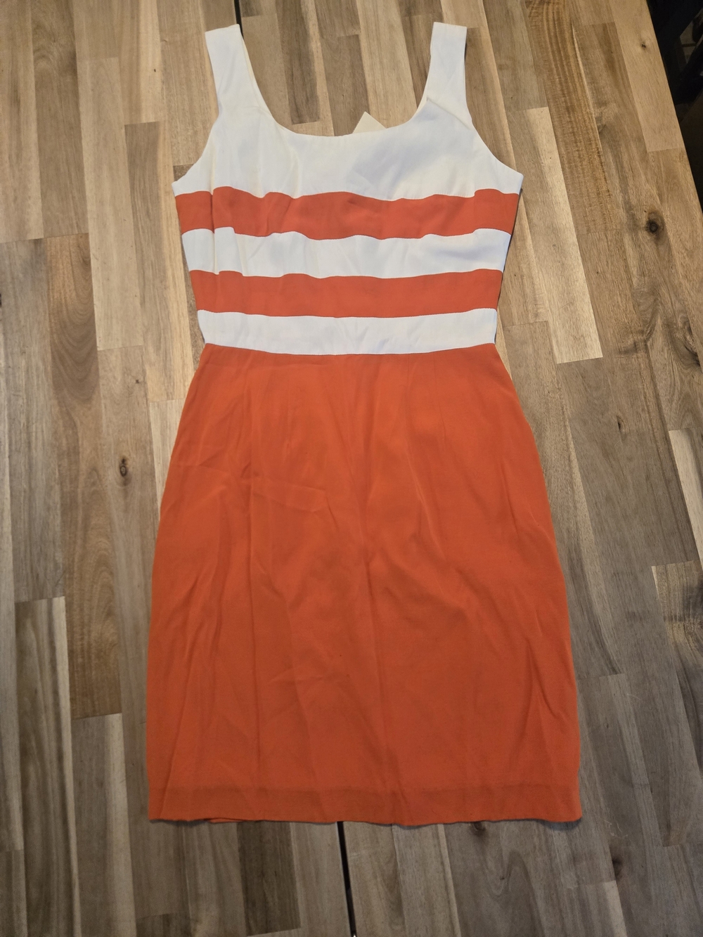 Vintage Casual Corner Style Colorblock Striped Tank Dress